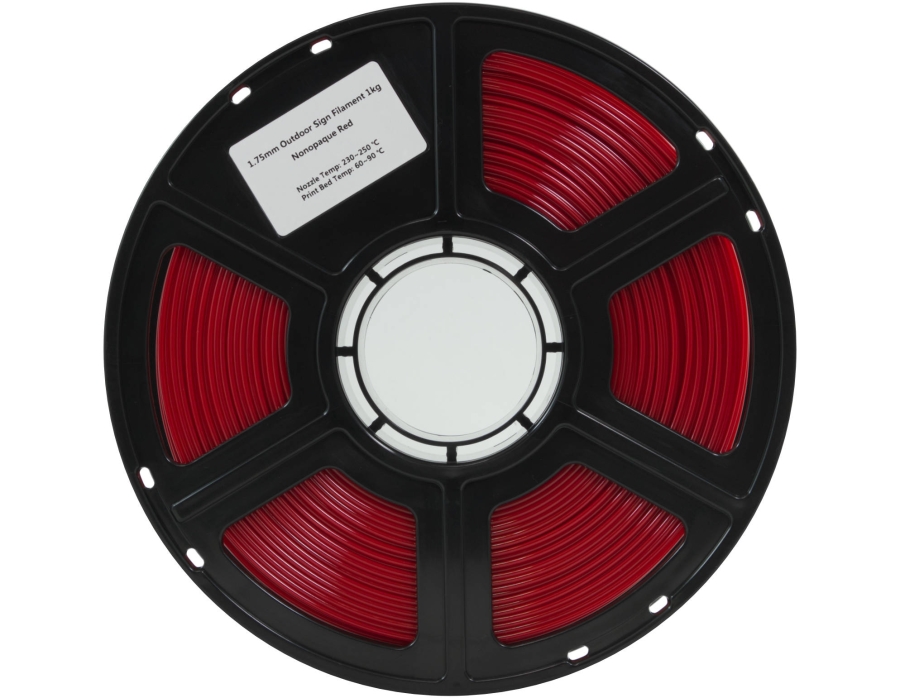 Flashforge A-PLA Outdoor Transparent Rot 1.75 mm 1 kg